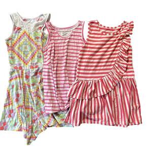 Girl's Dresses Jumper Bundle of 3 Wonder Nation Size Small (6/6X) GUC